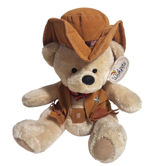WishPets Other - Wishpets Amigo Cowboy Teddy Bear Plush 2003 Fringed Hat & Vest W/Tags Vintage